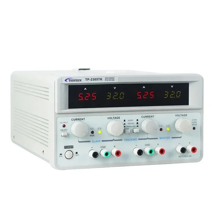 مزود طاقة تيار مستمر مزدوج الق - مراجعة Dual Channel Linear Power Supply 30V 5A وسعره